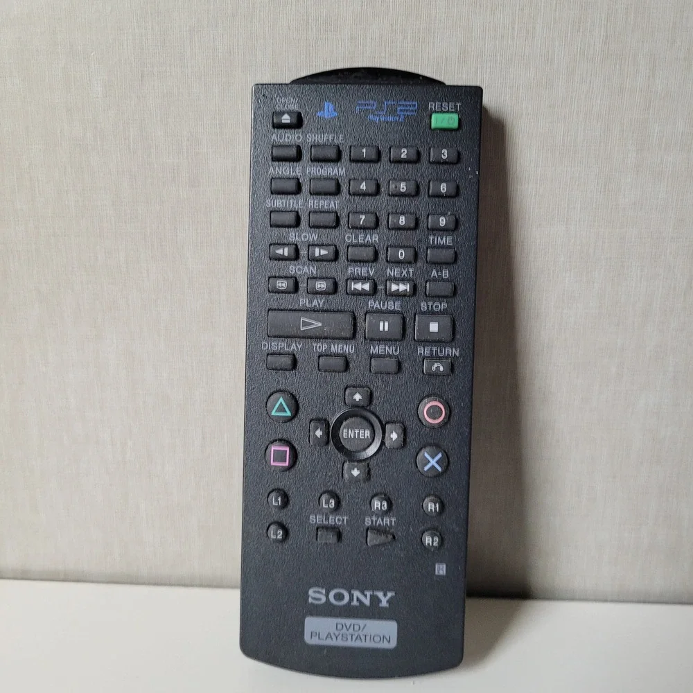 Sony DVD Remote Control PlayStation 2 SCPH-10420 Black Good Retro Gaming Media